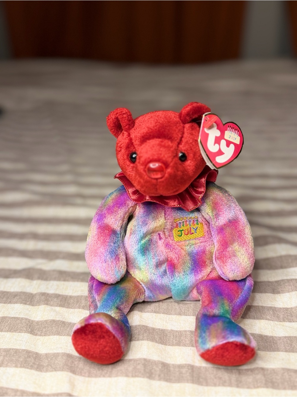 Ruby the Bear Collectible Birthstone Ty “July” Beanie Baby